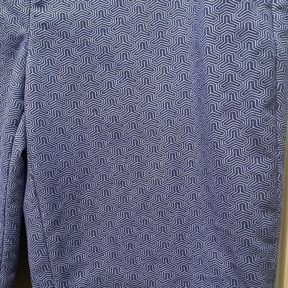 Hilary Radley Navy Cropped Pants Geometric Ankle Workwear Business Casual 4 - Picture 4 of 6